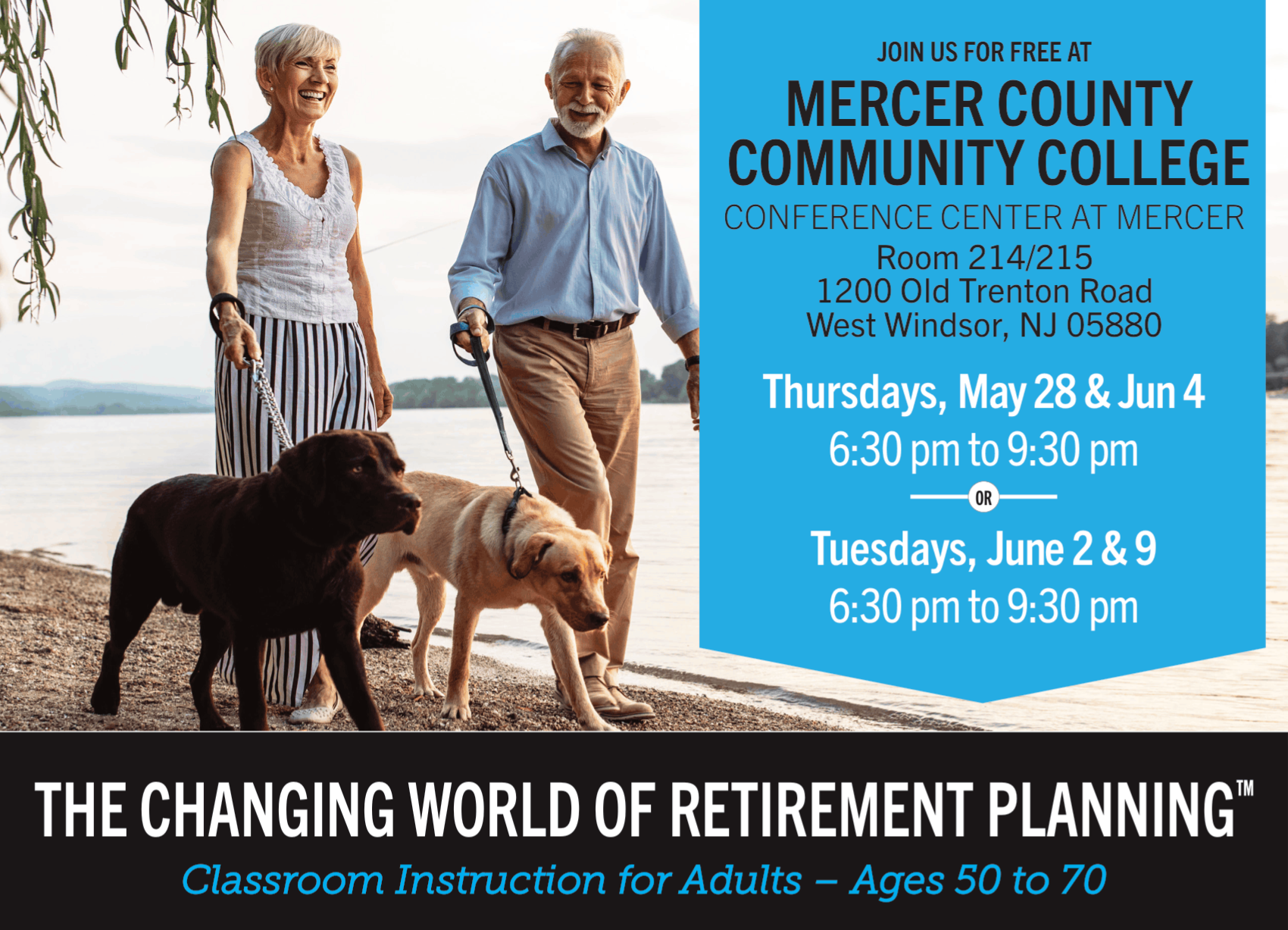 The Changing World of Retirement Planning Class Series at Mercer County Community College